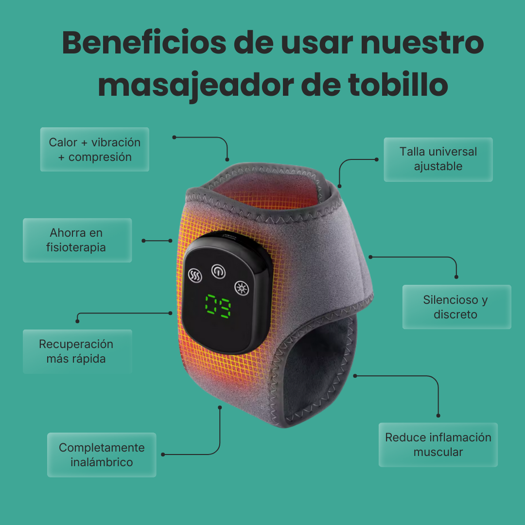AFFLEX™ Masajeador de Tobillo con Calor y Vibración